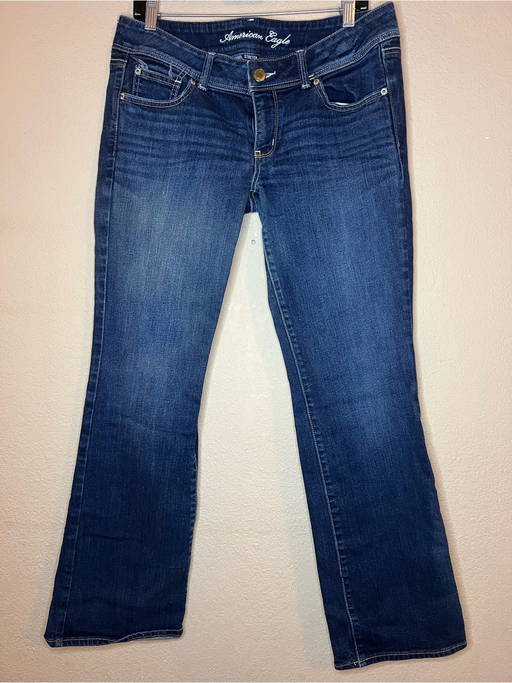 American Eagle Wide Leg Dark Blue Jeans